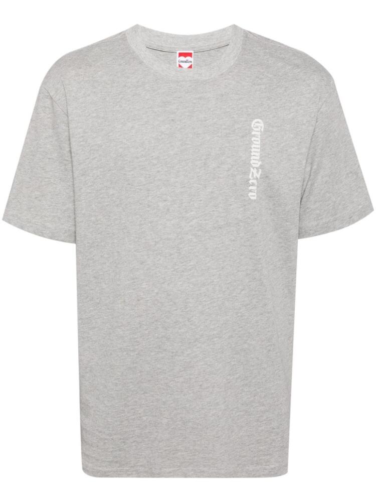 Ground Zero logo-print cotton T-shirt - Grey Cover