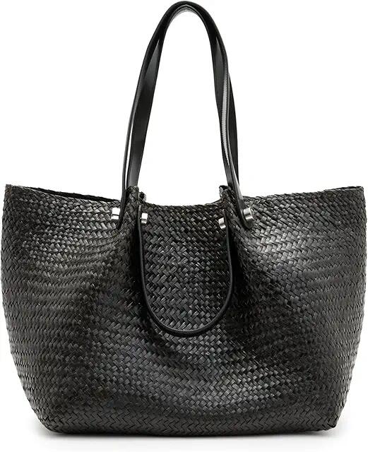 AllSaints Allington Straw Tote (Black1) Tote Handbags Cover