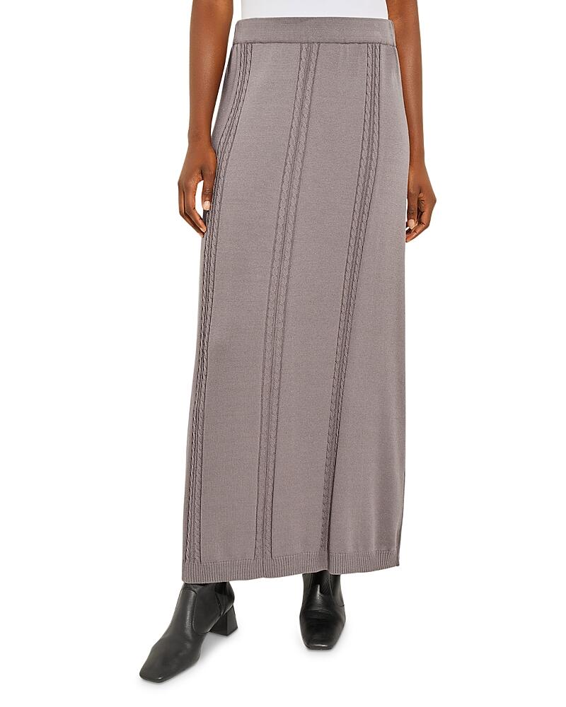 Misook Cable Stripe Soft Knit Maxi Skirt Cover