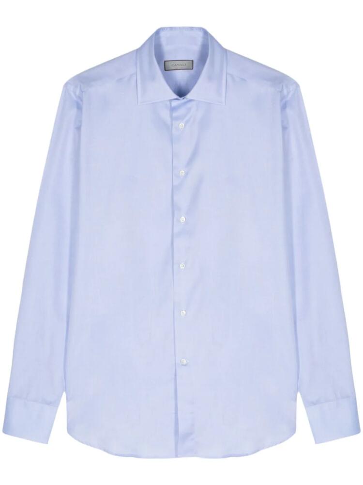 Canali long-sleeve cotton shirt - Blue Cover