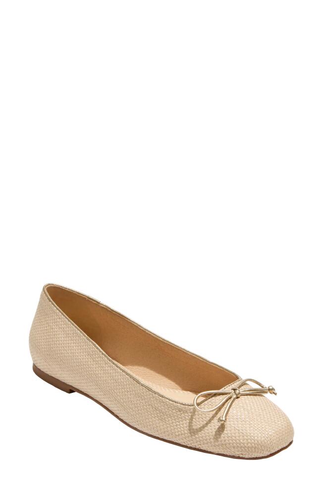 Jack Rogers Kenlyn Basket Weave Rattan Ballet Flat in Natural/Platinum Cover