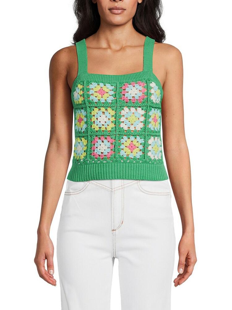 Design 365 Women's Floral Crochet Top - Margarita Cover