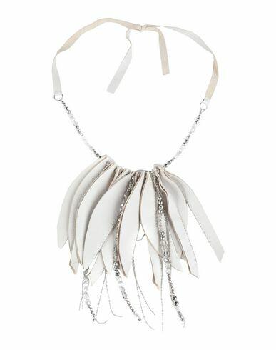 Fabiana Filippi Woman Necklace Light grey Soft Leather Cover