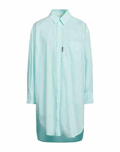 Palm Angels Woman Mini dress Turquoise Cotton Cover