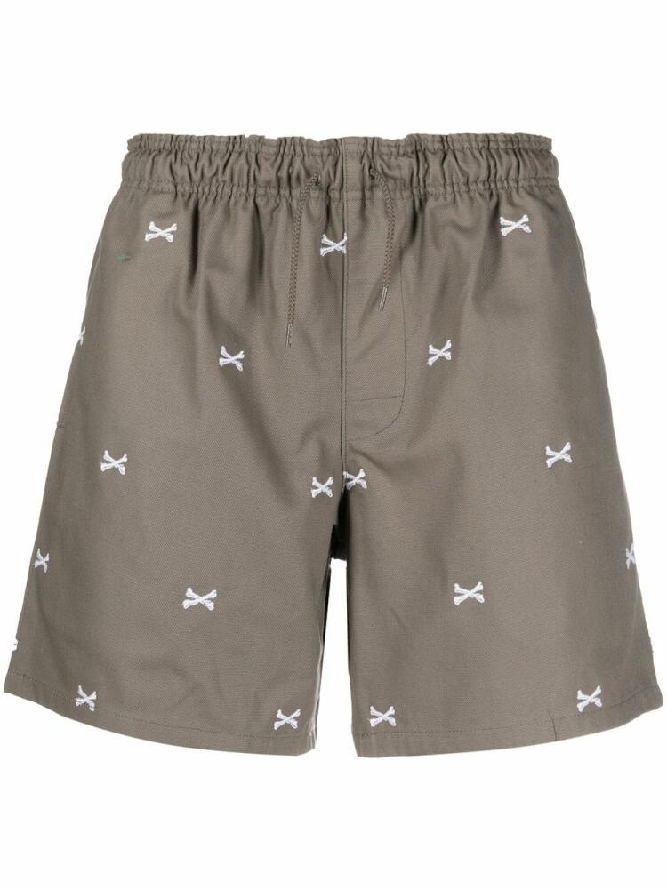 WTAPS Seagull 01 embroidered track shorts - Neutrals Cover