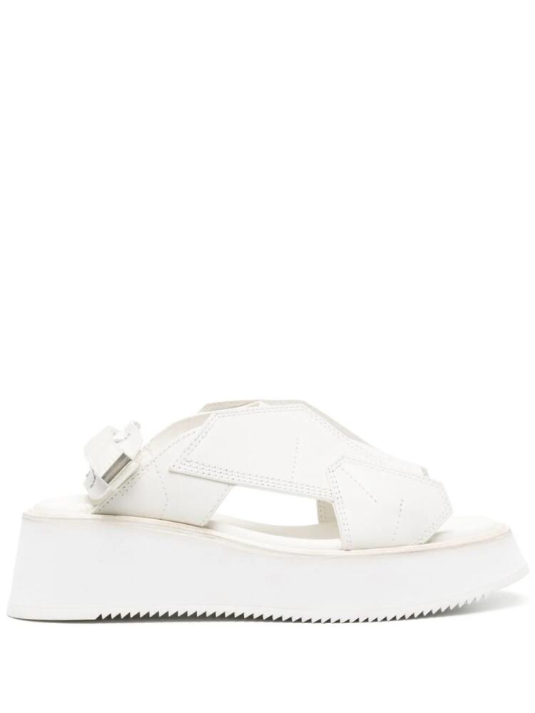 Julius Edge cut-out leather sandals - White Cover