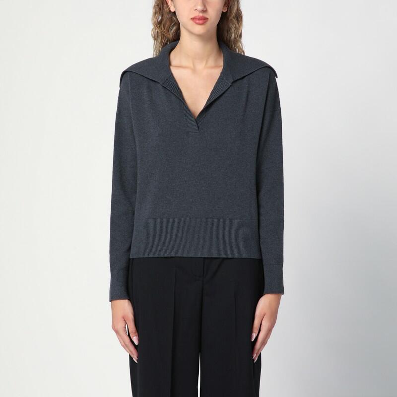 Federica Tosi Dark grey sweater in wool blend Cover