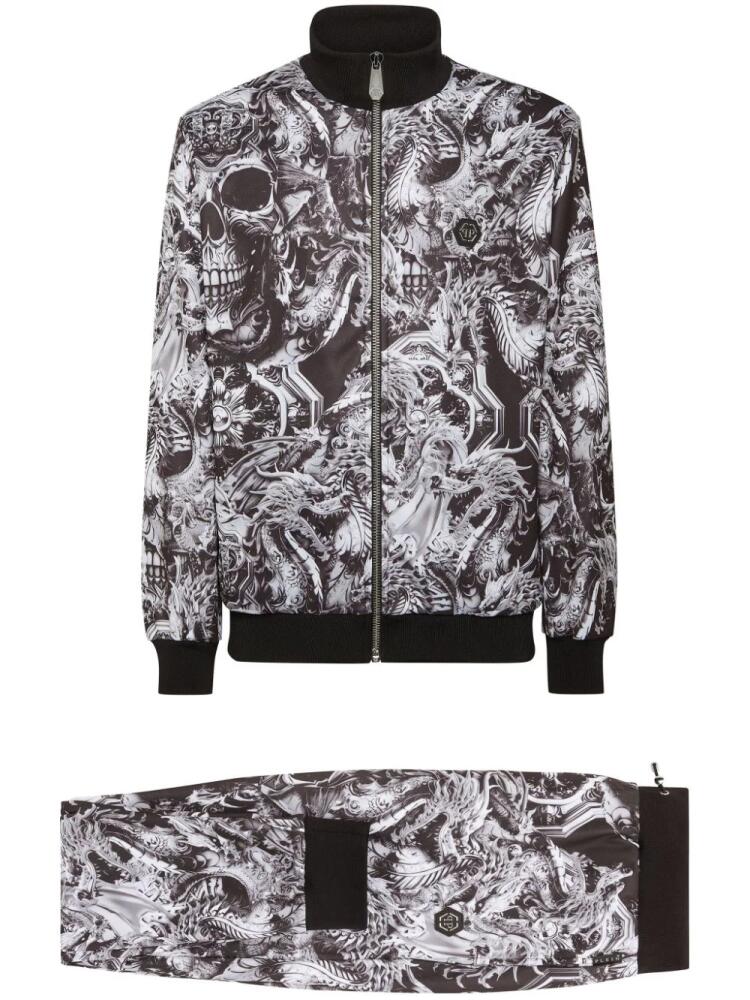 Philipp Plein Dragon Skull-print tracksuit (set of two) - Black Cover