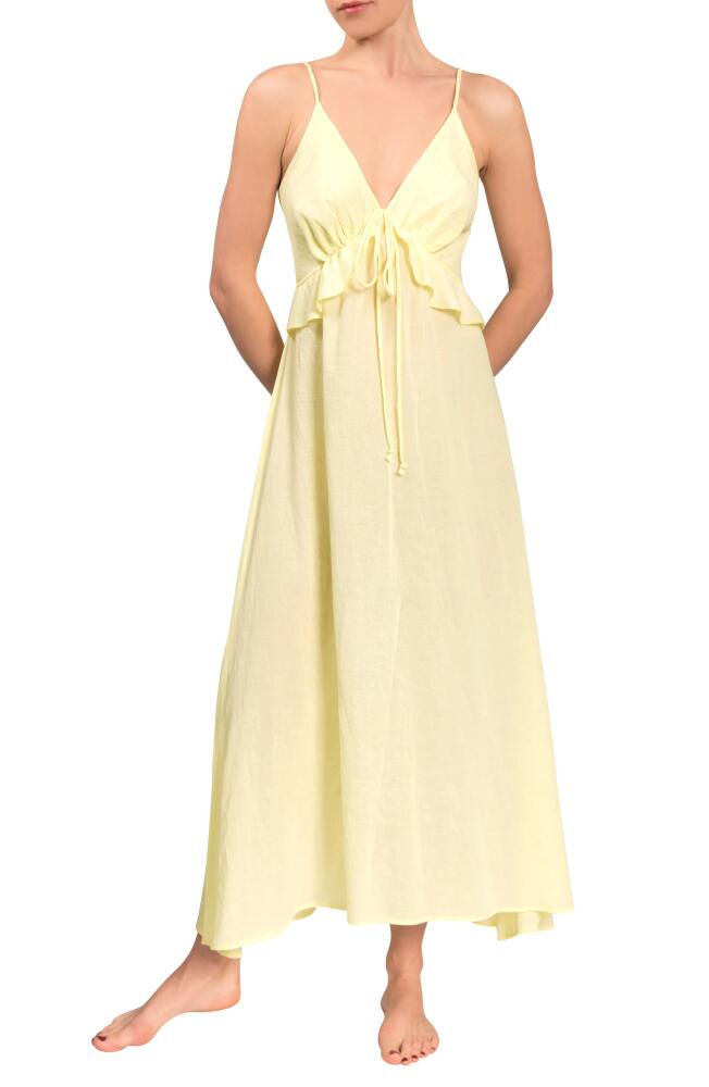 Everyday Ritual Ruffle Empire Waist Nightgown in Limoncello Cover