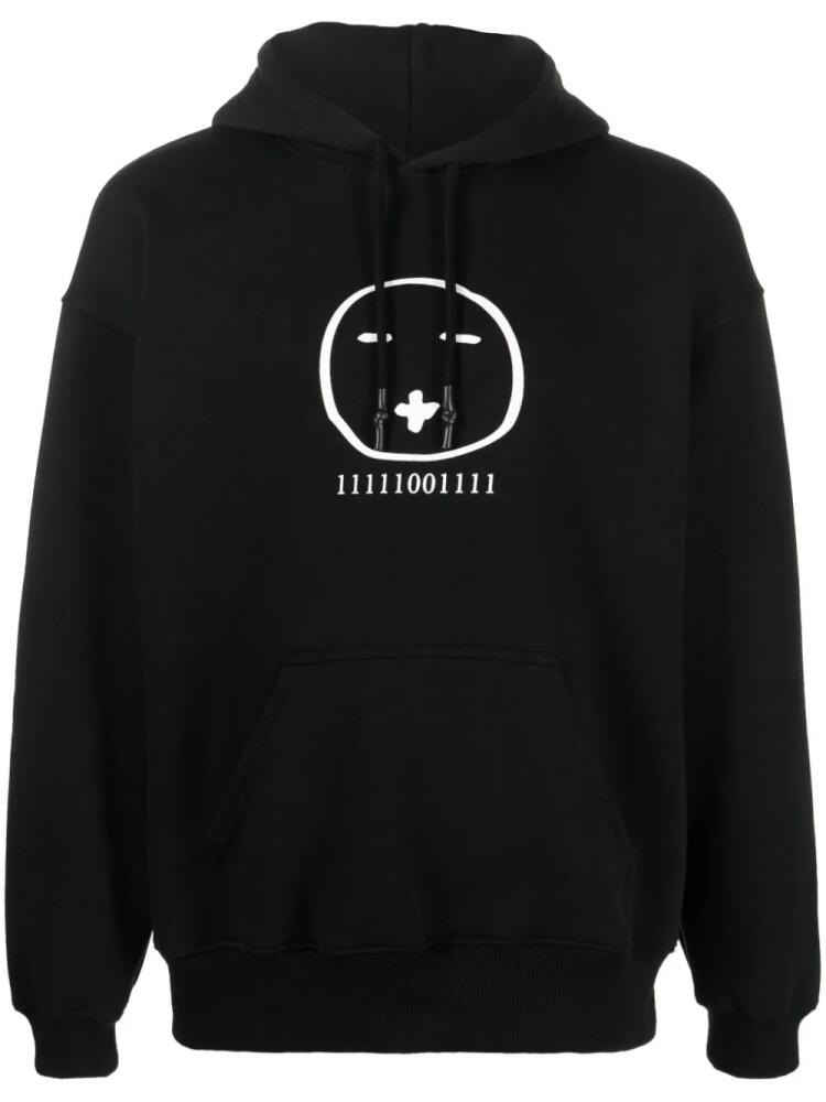 Société Anonyme graphic-print drawstring hoodie - Black Cover