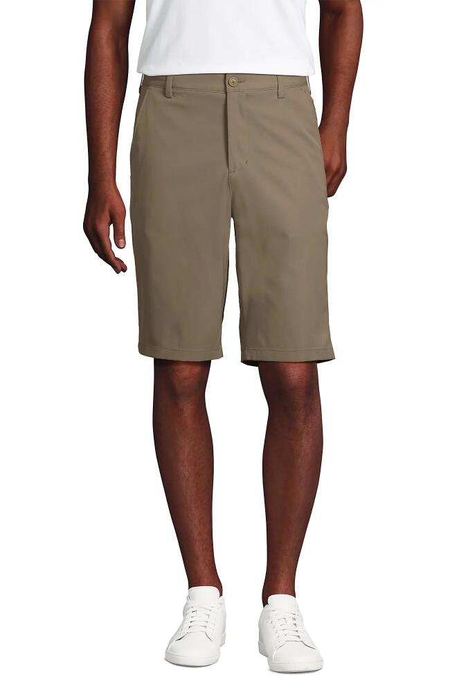 Lands' End School Uniform Active Chino Shorts in Khaki Cover