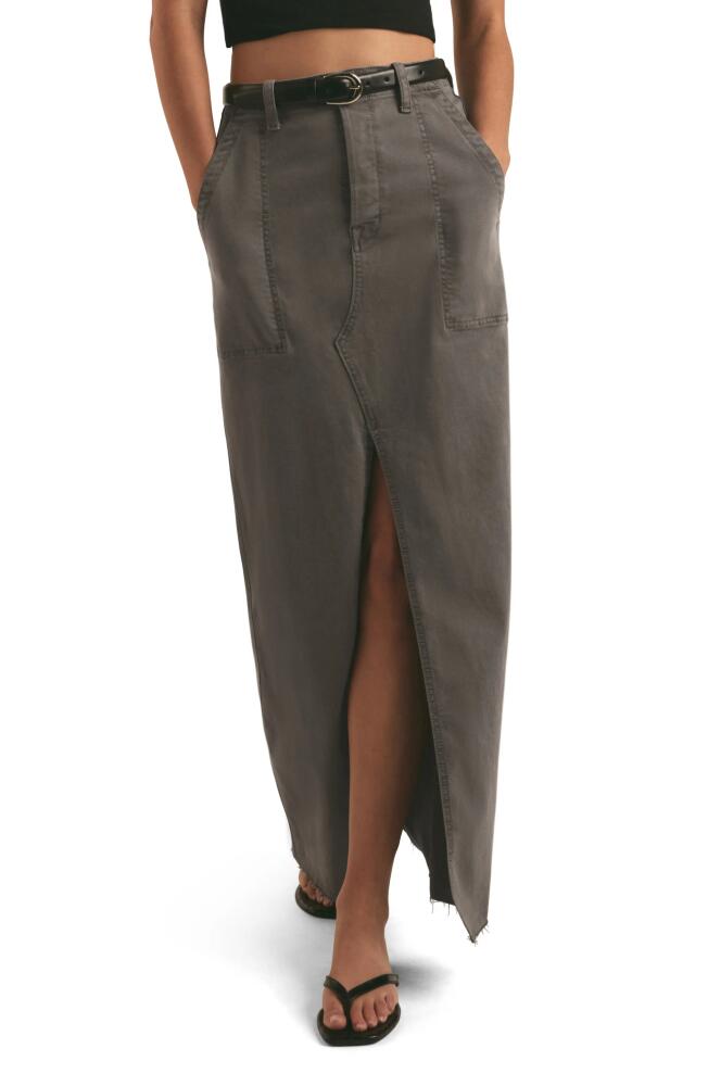 Favorite Daughter The Sadie High Waist Utility Denim Maxi Skirt in Kalamata Cover