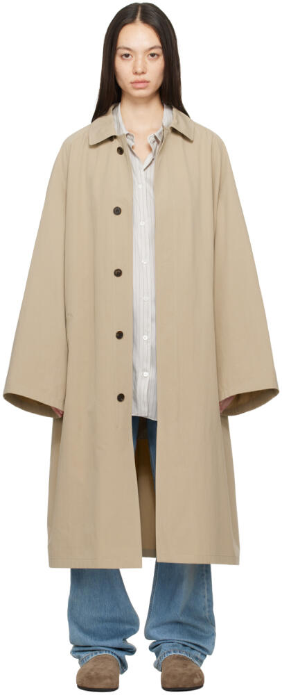 The Row Taupe Flemming Trench Coat Cover