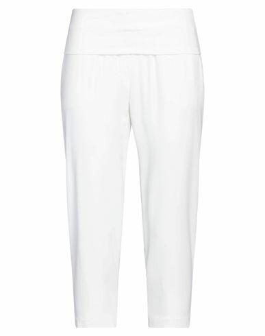 Manila Grace Woman Pants White Polyester, Viscose, Elastane Cover