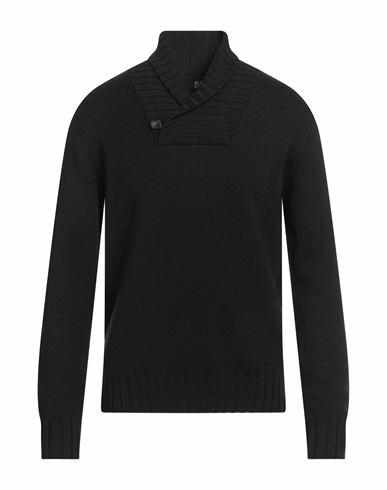 Alpha Studio Man Sweater Black Merino Wool Cover