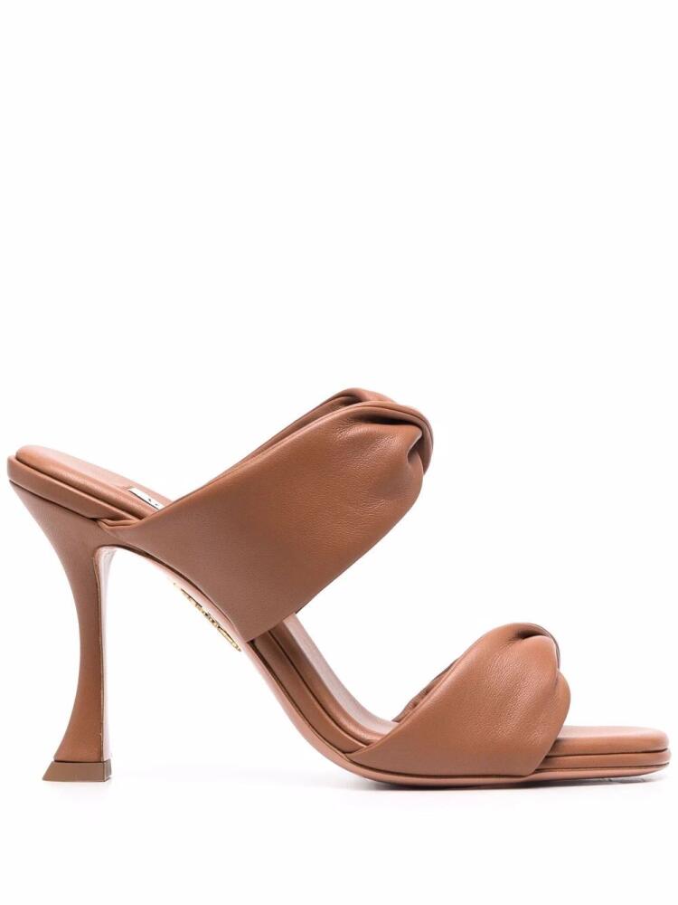 Aquazzura Twist 95mm mules - Brown Cover