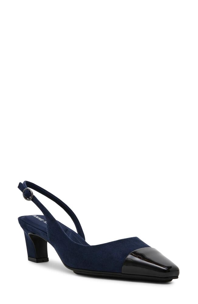 Anne Klein Sadella Square Toe Slingback Pump in Navy Cover