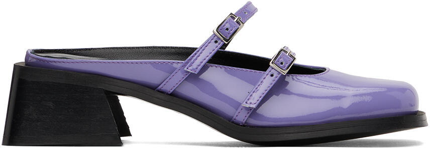 Justine Clenquet Purple Andie Mules Cover