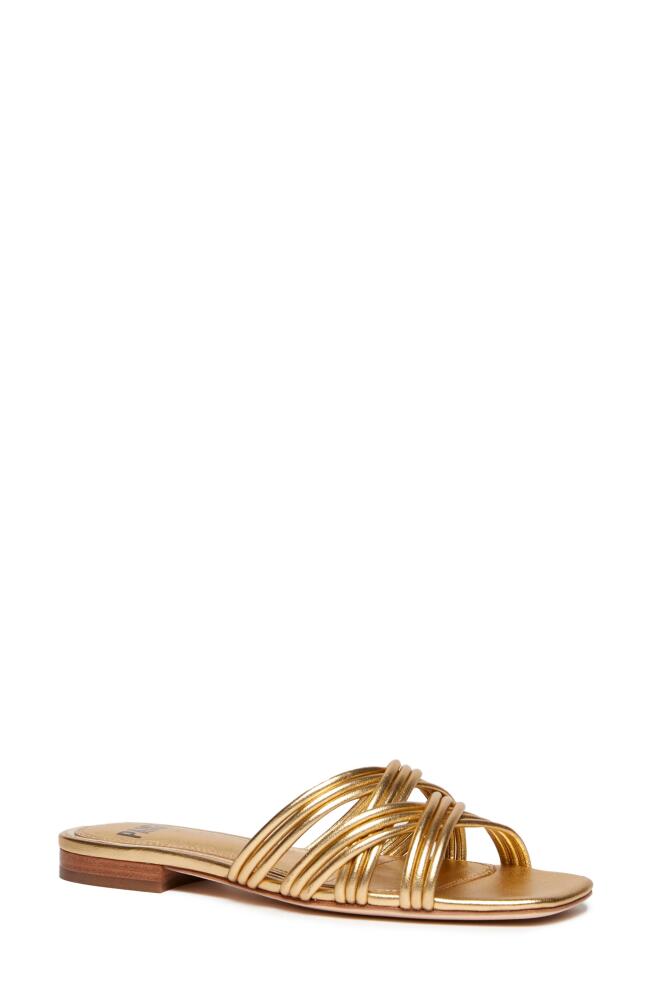 PAIGE Dina Slide Sandal in Gold Cover