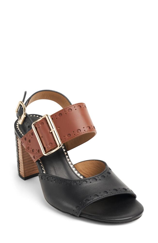 The Office of Angela Scott Ms. Nellie Sandal in Black And Cognac Cover