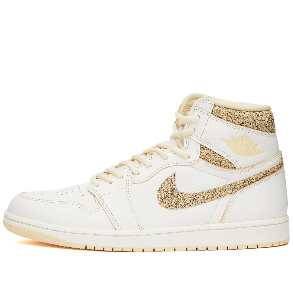 Air Jordan Men's 1 Retro Hi-Top OG Craft Sneakers in Sail/Pale Vanilla Cover