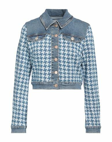 Guess Woman Denim outerwear Blue Cotton, Elastane, Polyester Cover