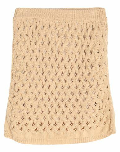 Jijil Woman Mini skirt Sand Cotton, Acrylic Cover