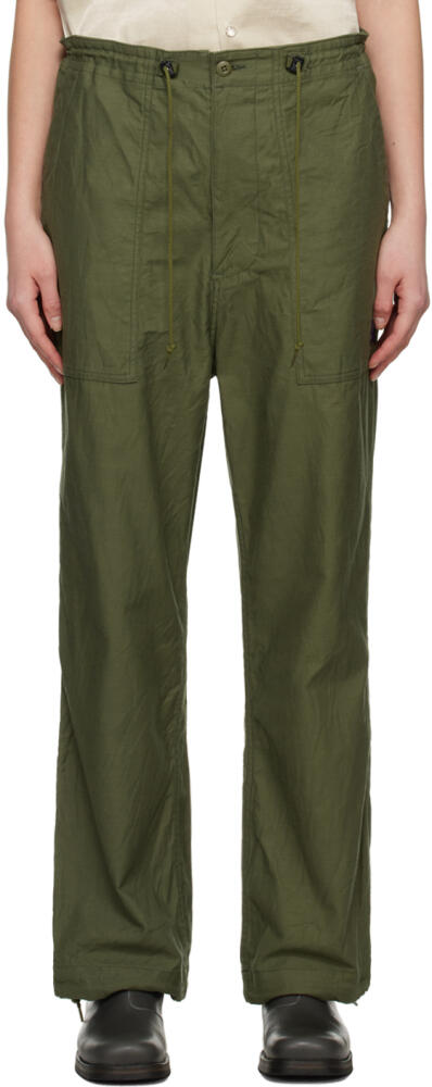 NEEDLES Green Fatigue Trousers Cover