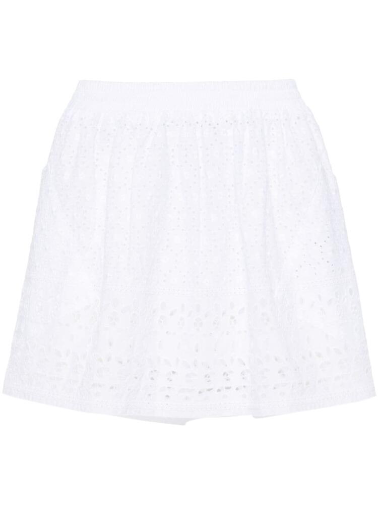 Ermanno Scervino broderie-anglaise mini skirt - White Cover