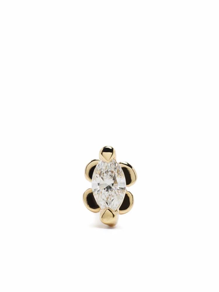 We by WHITEbIRD 18kt yellow and 14kt yellow gold marquise diamond stud earring Cover