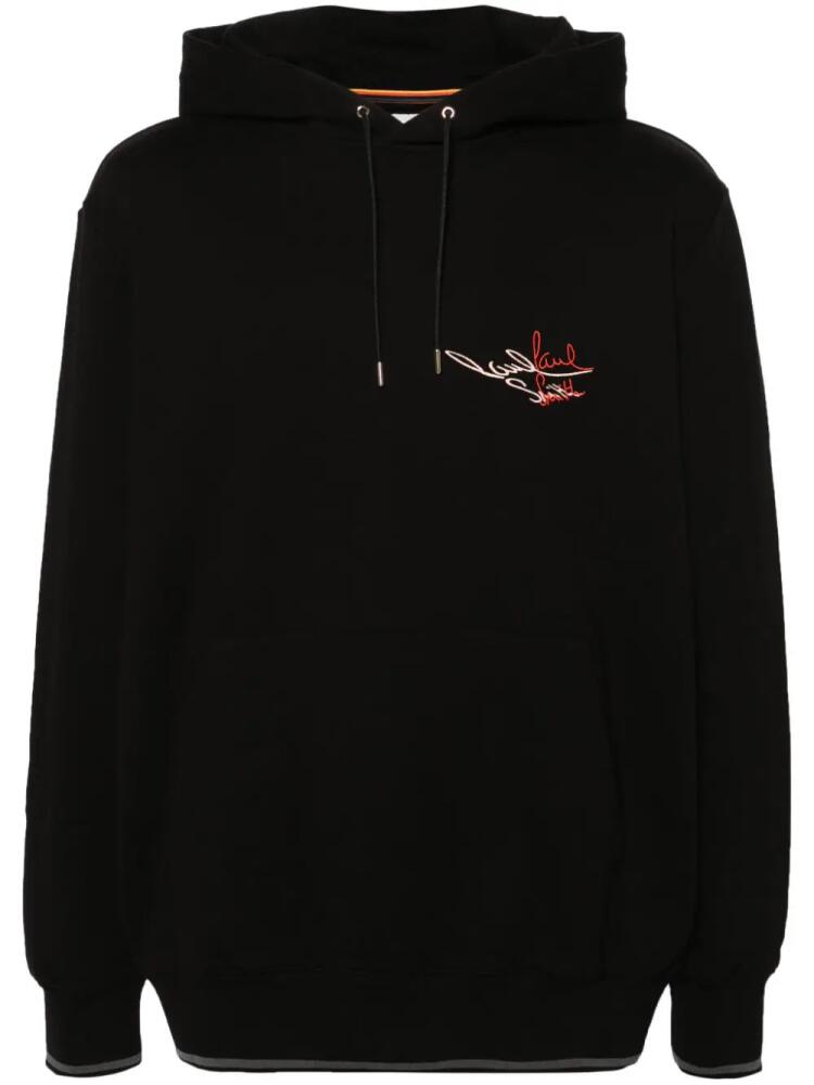 Paul Smith logo-embroidered cotton hoodie - Black Cover