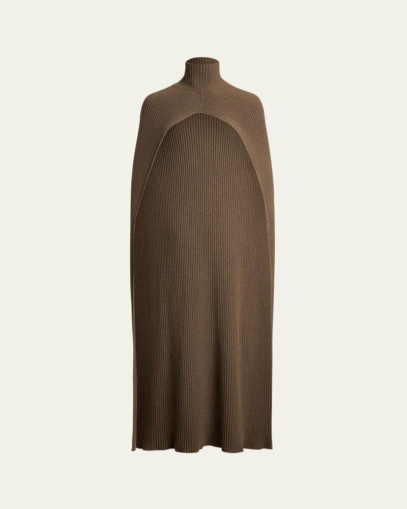 Ralph Lauren Collection Turtleneck Lofty Cashmere Rib Cape Cover