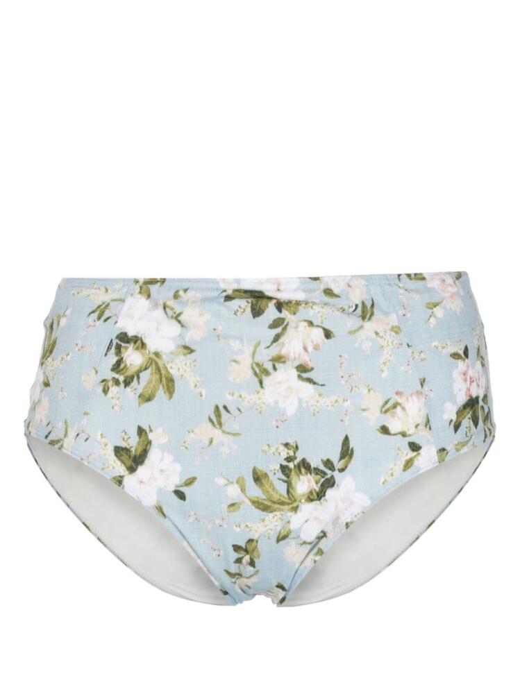 ERDEM floral-print bikini bottoms - Green Cover