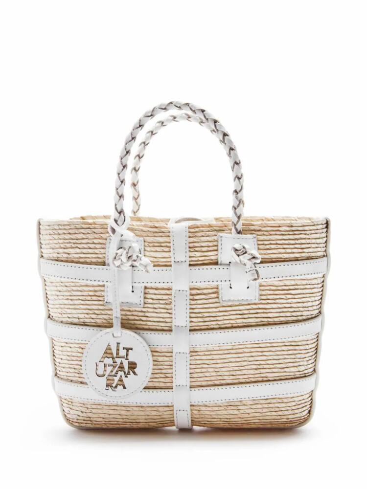 Altuzarra mini Watermill raffia tote bag - Neutrals Cover