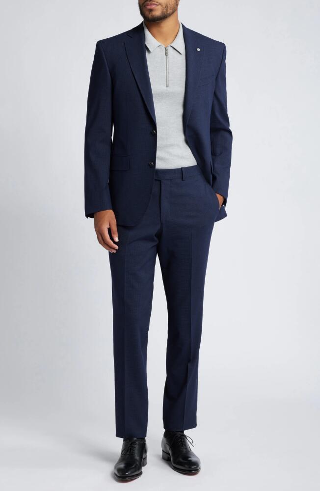 Ted Baker London Jay Navy Microcheck Suit Cover