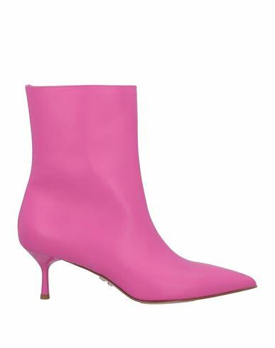 Sergio Levantesi Woman Ankle boots Fuchsia Leather Cover