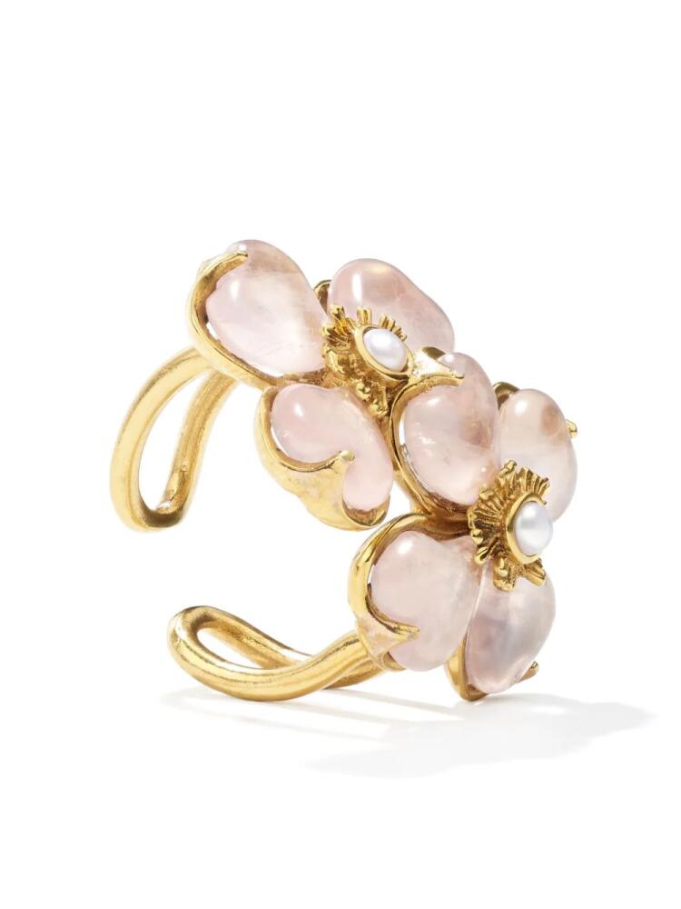 Goossens Toi & Moi Clover gold-plated ring Cover