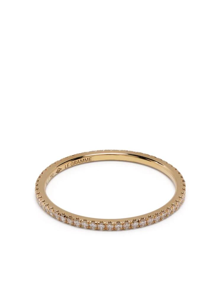 Le Gramme pavé diamond rings - Gold Cover