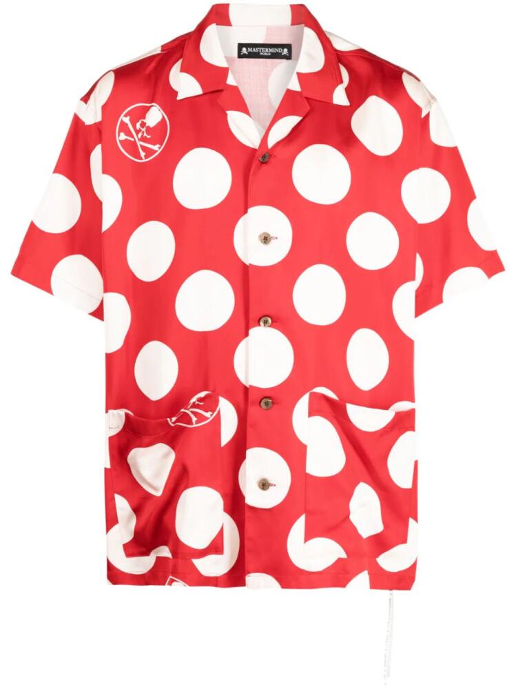 Mastermind World polka-dot-print silk shirt - Red Cover