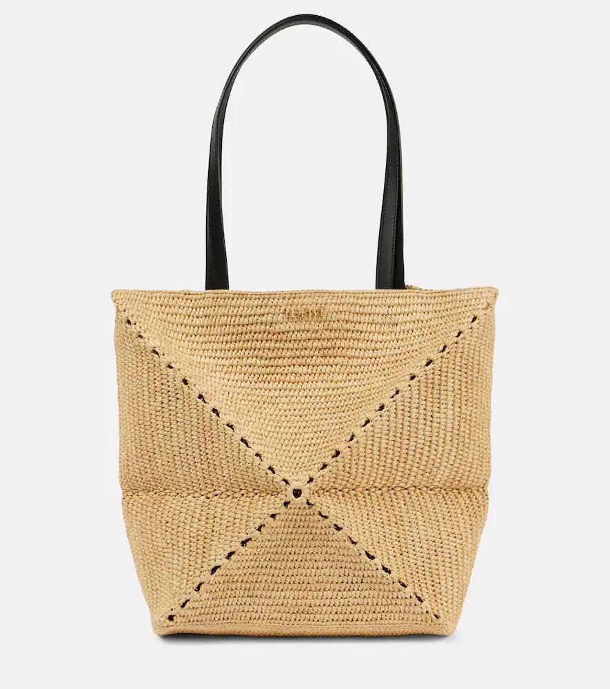 Loewe Paula's Ibiza Puzzle Fold raffia tote bag Cover