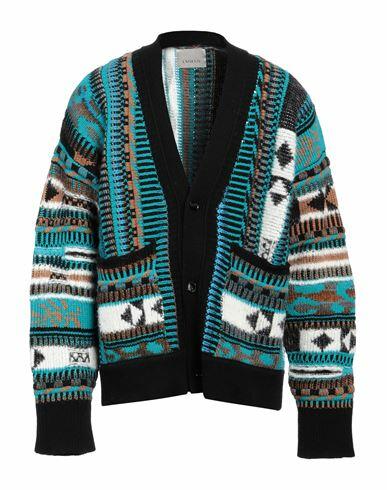 Laneus Man Cardigan Turquoise Alpaca wool, Polyamide, Polyacrylic, Virgin Wool, Cashmere Cover