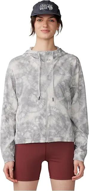 Mountain Hardwear Sunshadow Full Zip (Grey Ice Spore Dye Print) Women's Clothing Cover