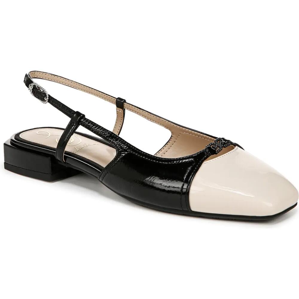 Sam Edelman Kara Slingback Flat in Black/Alpine Ivory Cover