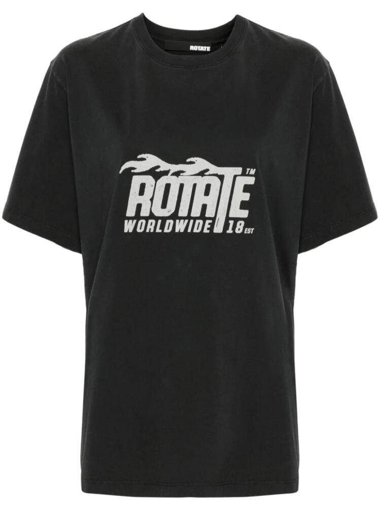 ROTATE BIRGER CHRISTENSEN Enzyme logo-print T-shirt - Black Cover