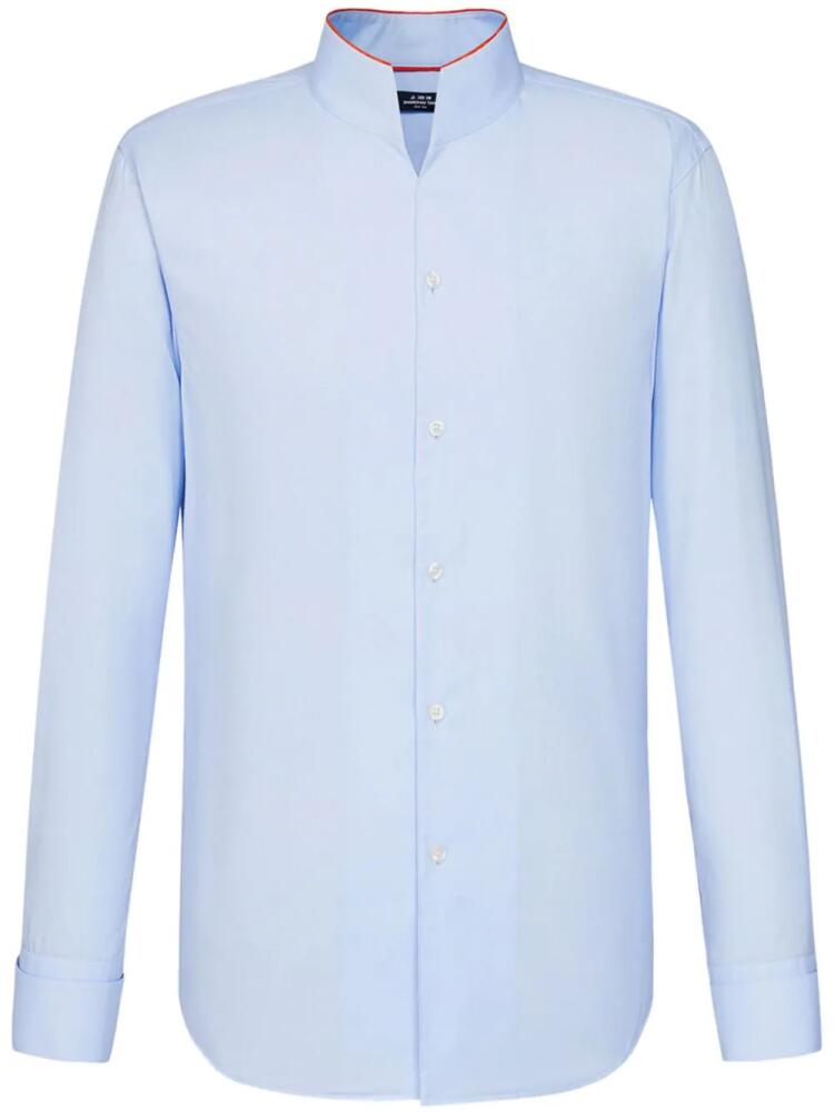 Shanghai Tang contrast-collar cotton shirt - Blue Cover