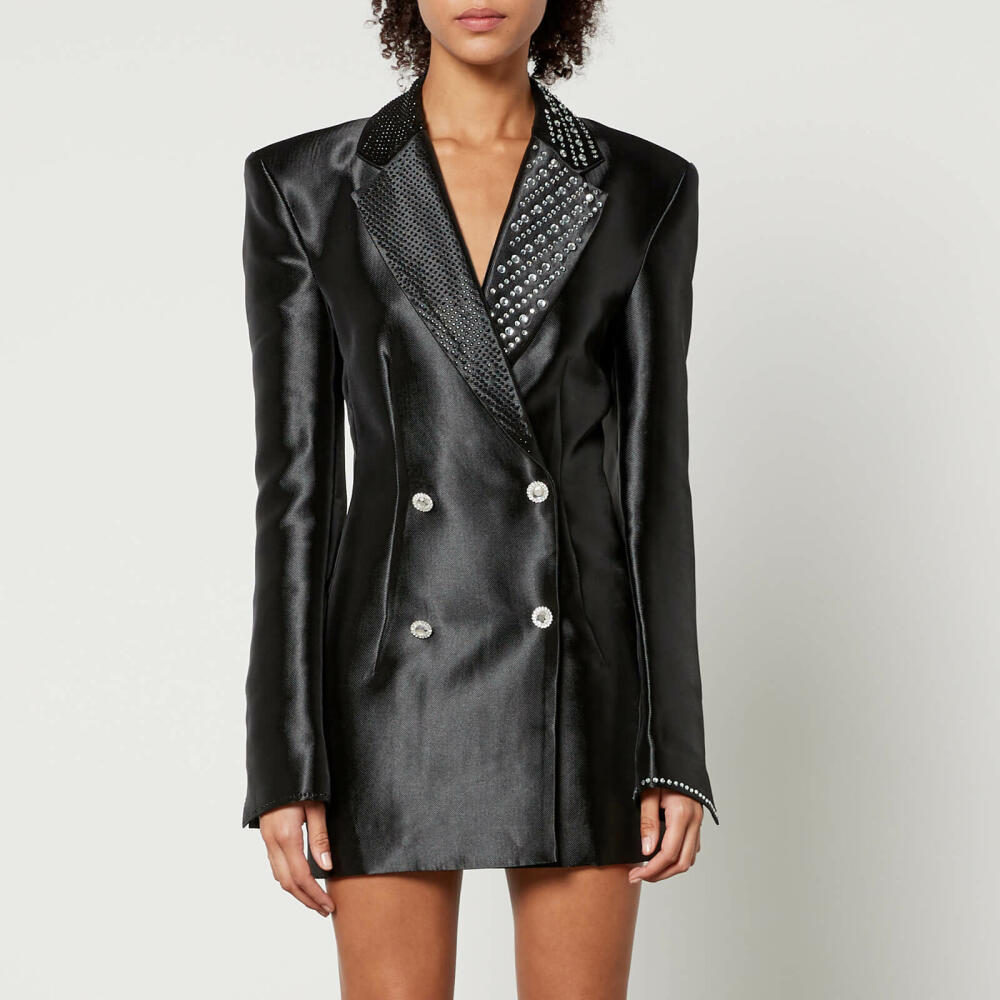 Rotate Birger Christensen Embellished Satin-Twill Blazer Dress Cover