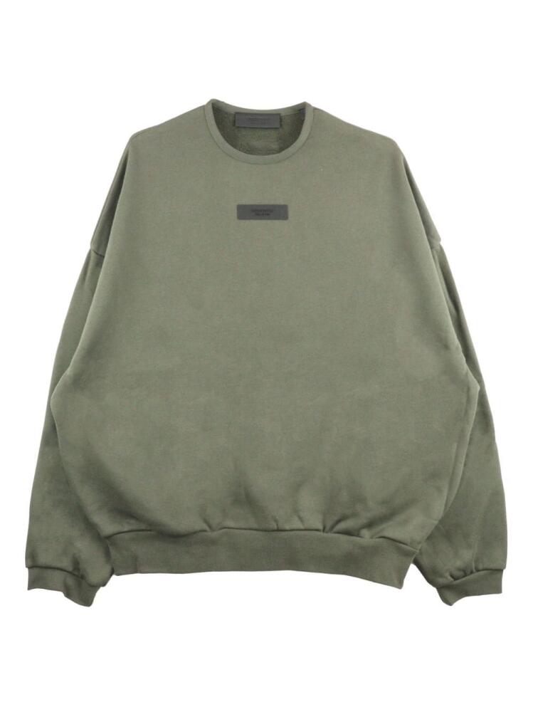 FEAR OF GOD ESSENTIALS logo-appliqué round-neck sweatshirt - Green Cover