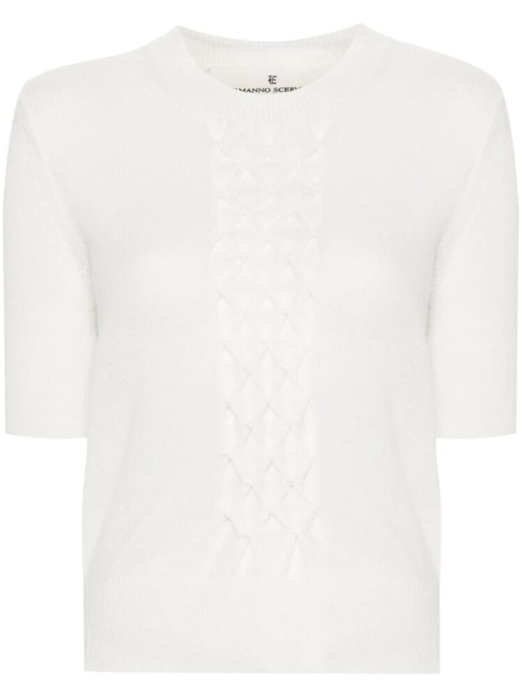 Ermanno Scervino smocking-detailed sweater - White Cover