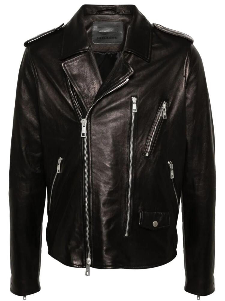 Giorgio Brato leather biker jacket - Black Cover