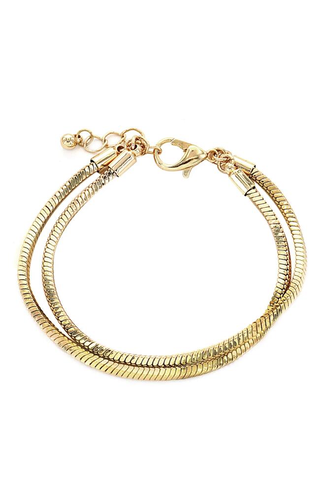 Panacea Layered Snake Chain Bracelet in Gold Cover